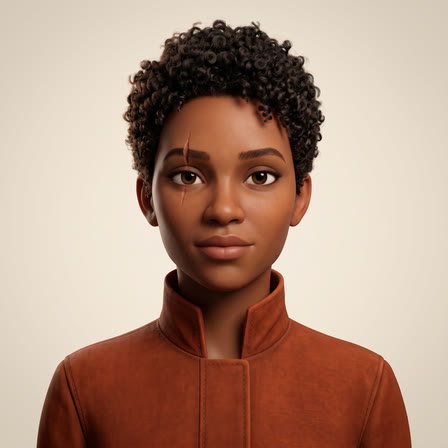 The same person rendered in the 3D Animated look