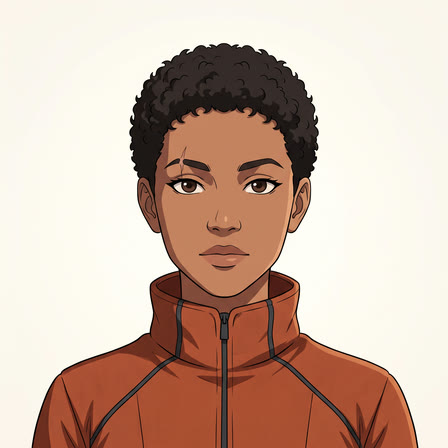 The same person rendered in the Anime look