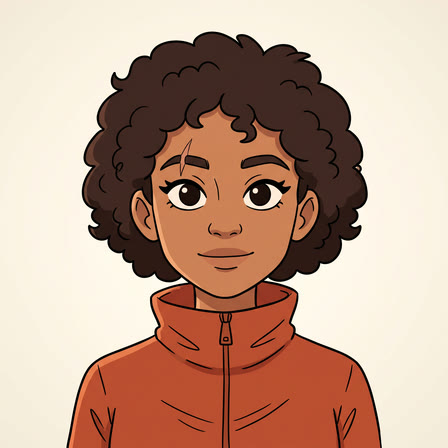 The same person rendered in the Cartoon look