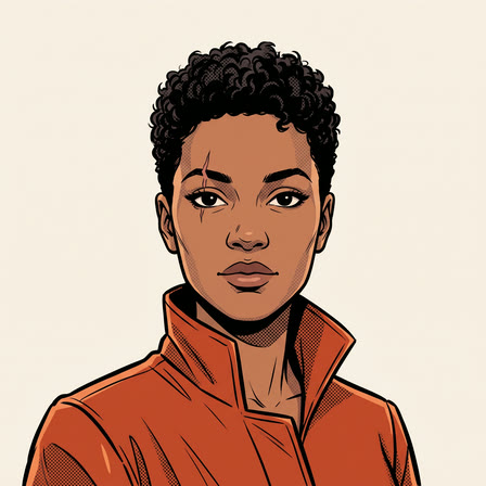 The same person rendered in the Comic Ink look